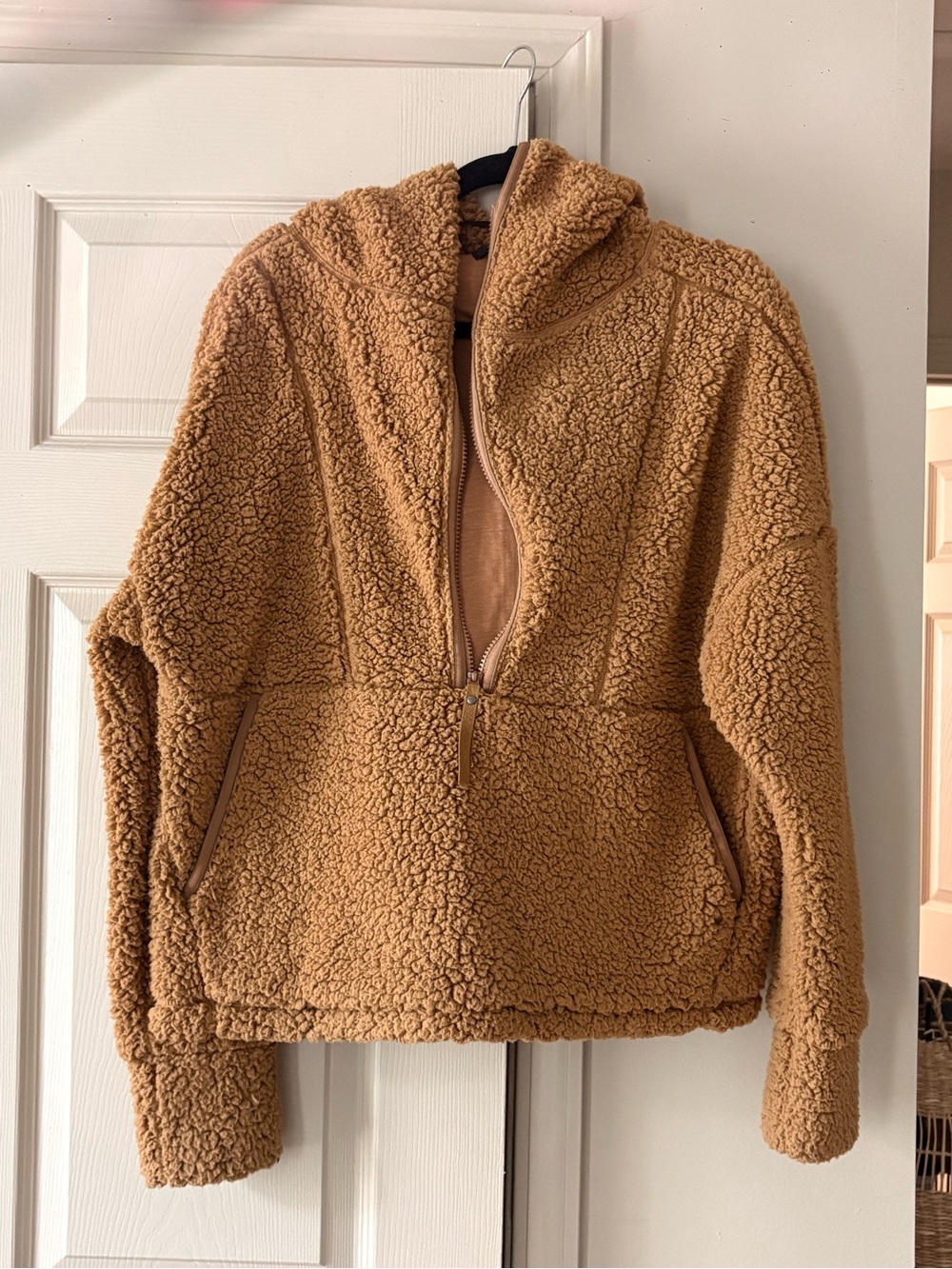 Prana Teddy Sherpa Half-Zip Pullover - Camel